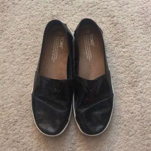 Toms black patent leather